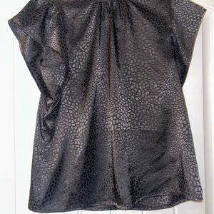 Nine West Black Textured Women's Blouse